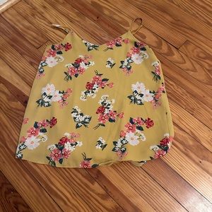 Yellow Floral Tank Top